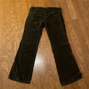 Brown corduroy maternity pants